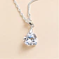 Collar Corazón Circón Cúbico Plata 925 · Cadena Singapur - Miniatura 4