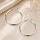 Argollas Gruesas Plata 925 · 30 mm - Miniatura 1