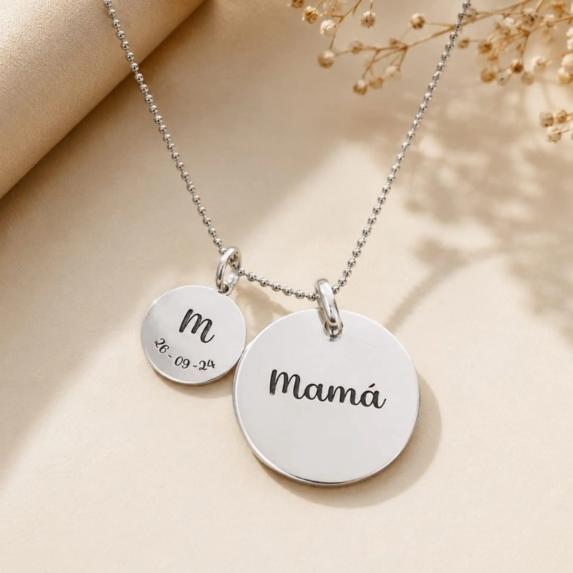 Collar Doble Colgante Plata 925 · Personalizable 1