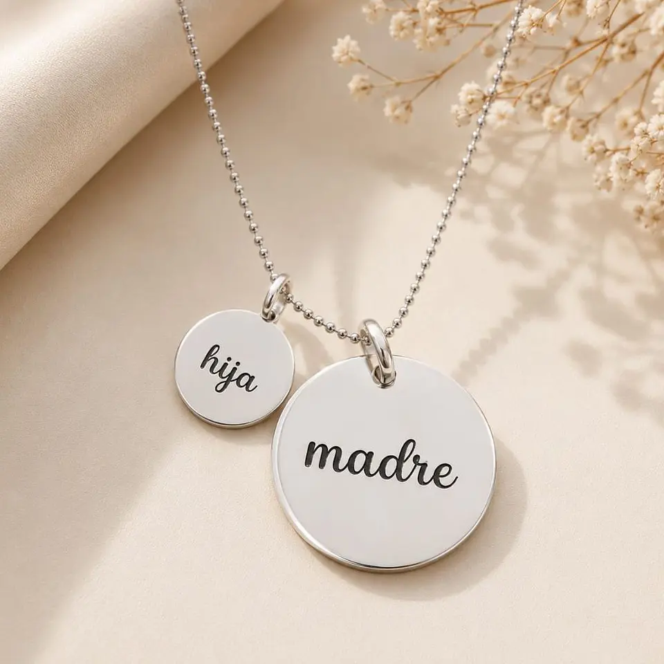 Collar Doble Colgante Plata 925 · Personalizable 2