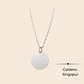 Collar Medalla Delicate 1.3 cm Personalizable Plata 925 - Miniatura 8