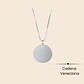 Collar Medalla Delicate 1.3 cm Personalizable Plata 925 - Miniatura 9