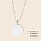 Collar Medalla Signature 2 cm Personalizable Plata 925 - Miniatura 1