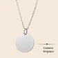 Collar Medalla Signature 2 cm Personalizable Plata 925 - Miniatura 9