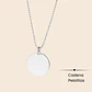 Collar Medalla Classic 1.5 cm Personalizable Plata 925 - Miniatura 1