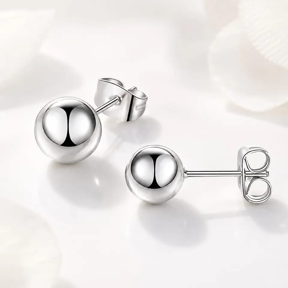 Aros Bolitas Plata 925 · 5 mm 1