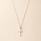 Collar Cruz Plata 925 · Cadena Martillada - Miniatura 1