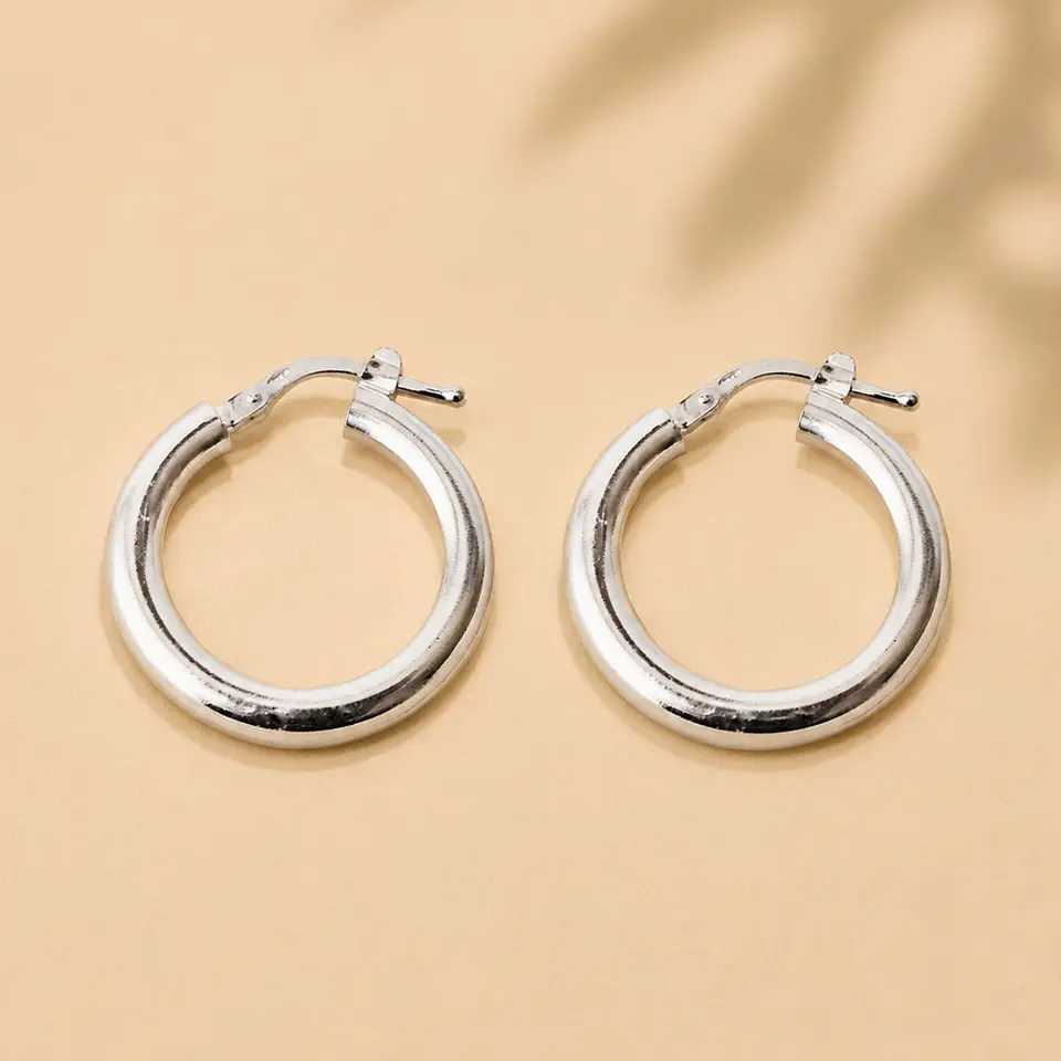 Argollas Gruesas Plata 925 · 20 MM 1