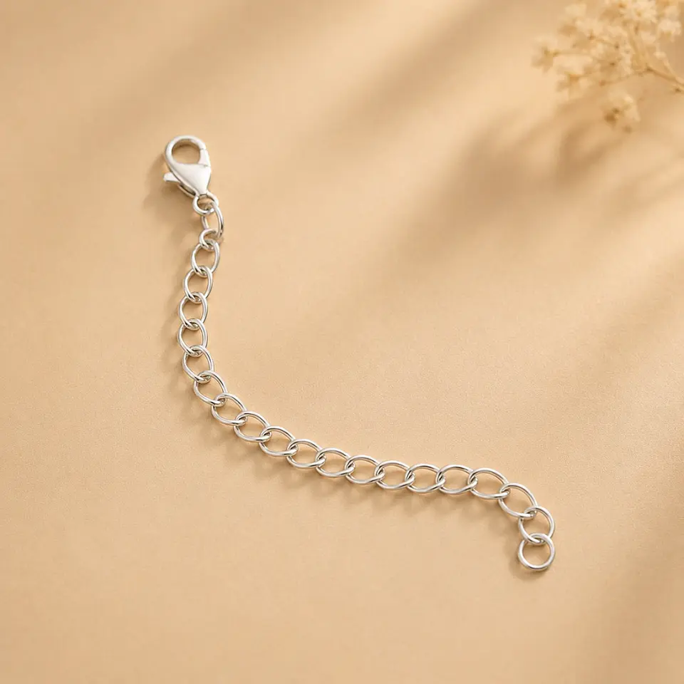 Extensor de Cadena Plata Ley 925 5 cm 1
