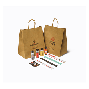 Bolsa Kraft Personalizada, con logo o marca propia  250 Unidades x Caja- (IVA incluido)