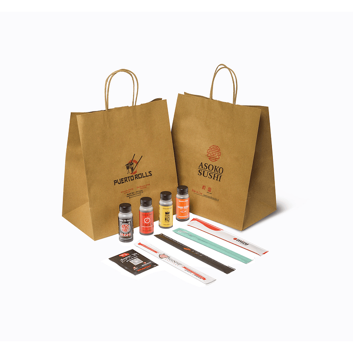 Bolsa Kraft Personalizada, con logo o marca propia  250 Unidades x Caja- (IVA incluido) 1