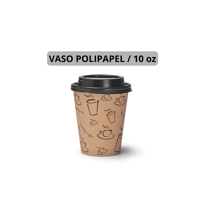 Vasos Polipapel C/Tapa  10 oz (IVA incluido) 1