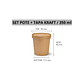 Set Pote Sopa Kraft  + Tapa Kraft  350 ml o 12 oz (IVA incluido) - Miniatura 1