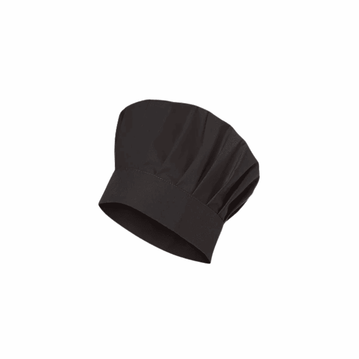 Gorro De Chef O Cocina Negro Tipo Champiñon (IVA incluido) 2