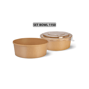 Set Bowl Kraft + Tapa 1150 ml (IVA incluido)