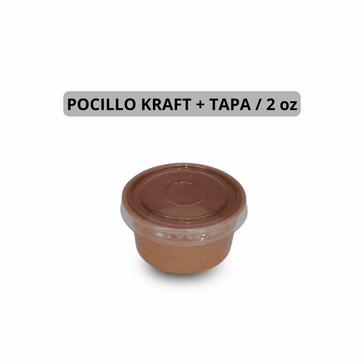 Pocillo + Tapa Kraft 2oz (IVA incluido)  1
