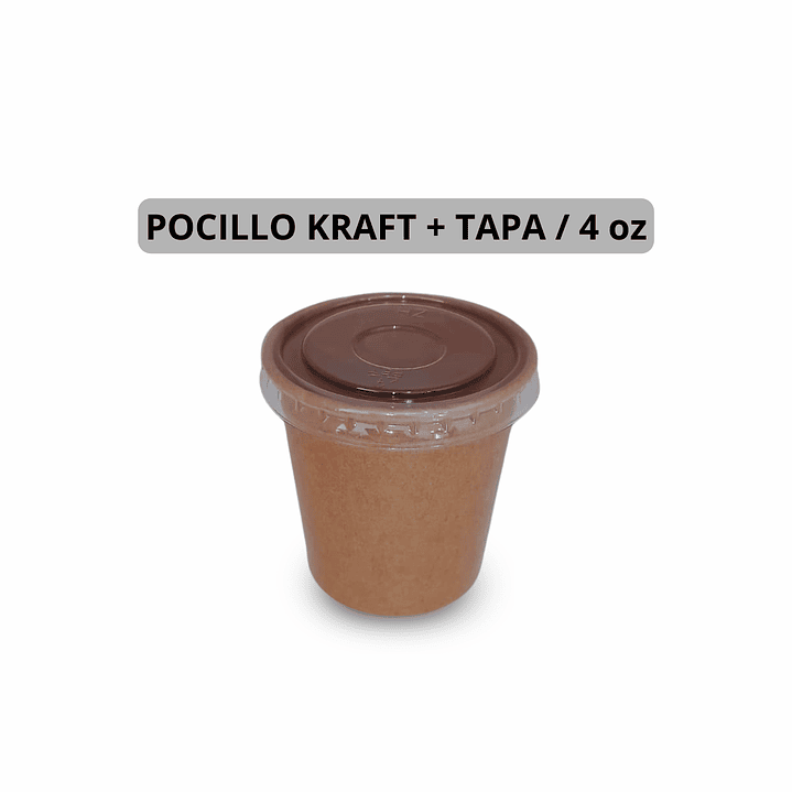 Pocillo + Tapa Kraft 4oz (IVA incluido)  1