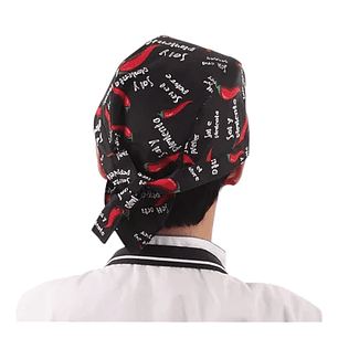 Gorro O Bandana De Cocina Negro Ajíes (IVA incluido)