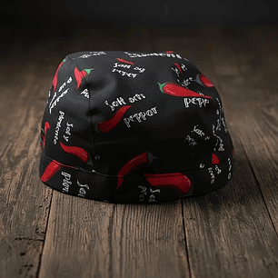 Gorro O Bandana De Cocina Negro Ajíes (IVA incluido)