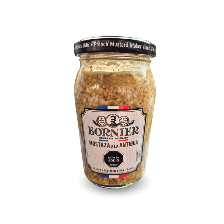 Mostaza a la Antigua Bornier 210 g  Pack 12 Unidades (IVA incluido) 1