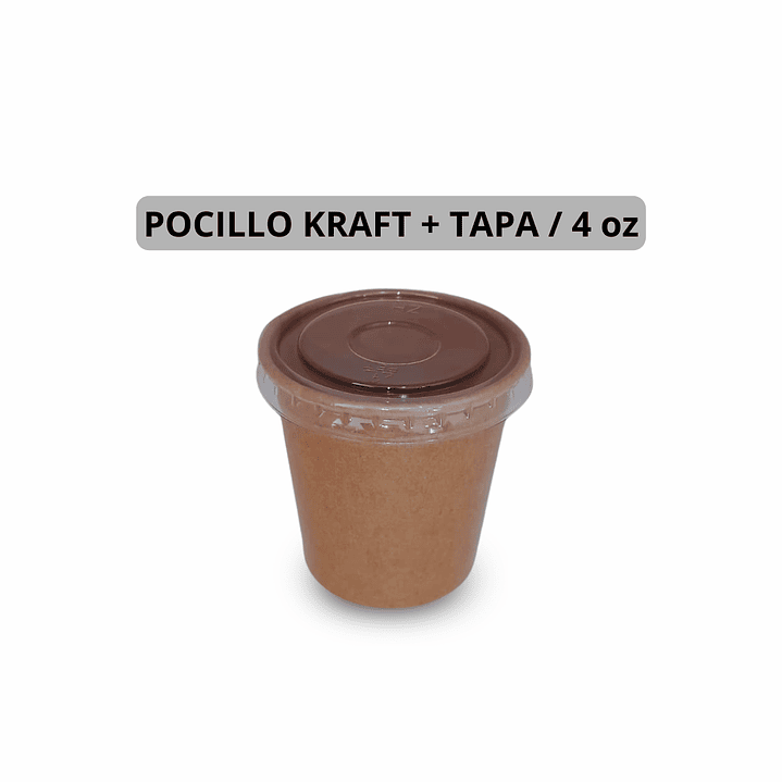 Pocillo + Tapa Kraft 4oz (IVA incluido)  1