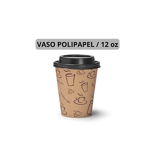 Vasos Polipapel C/Tapa  12 oz (IVA incluido)