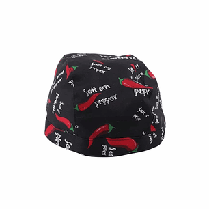 Gorro O Bandana De Cocina Negro Ajíes (IVA incluido) 