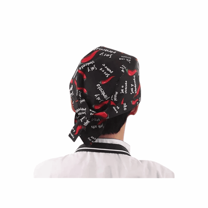 Gorro O Bandana De Cocina Negro Ajíes (IVA incluido)  1