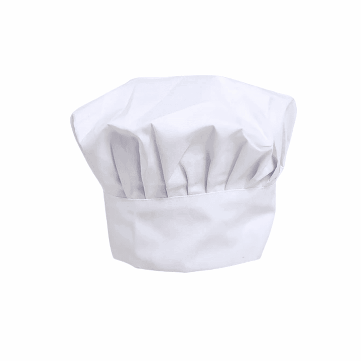 Gorro De Chef O Cocina Blanco Tipo Champiñon (IVA incluido)  2