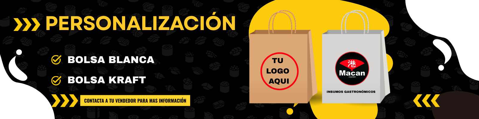 Personaliza bolsas delivery