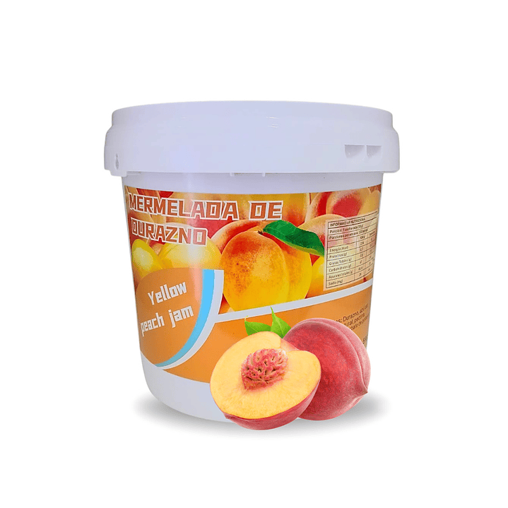 🍑 Mermelada de Durazno con Fruta – Balde 5 kg (IVA incluido)  1