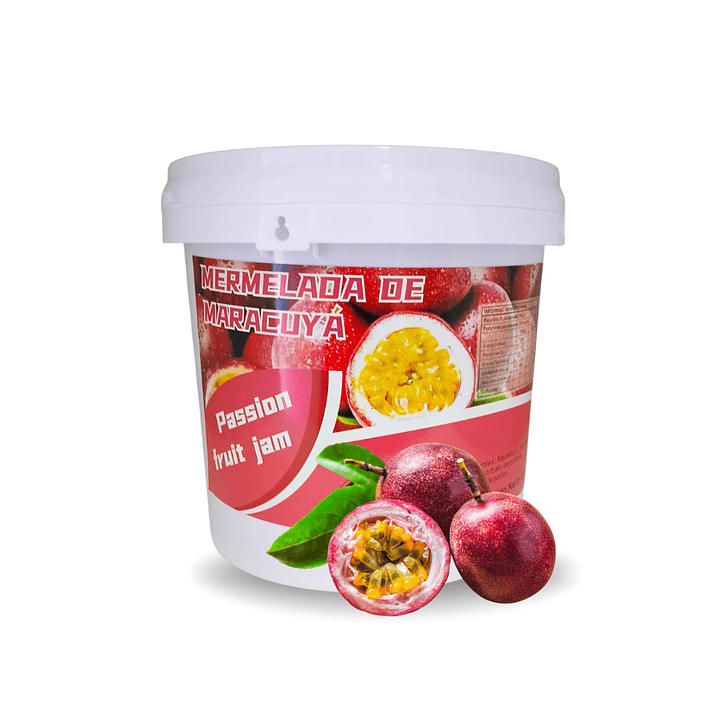🥭🍋 Mermelada de Maracuyá con Fruta – Balde 5 kg (IVA incluido)  1