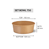 Set Bowl Kraft + Tapa 750 ml (Precios más Iva)