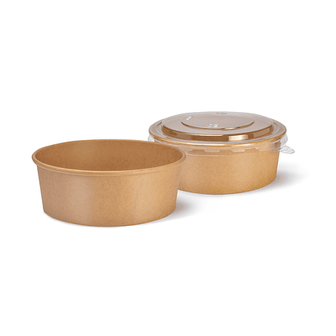 Set Bowl Kraft + Tapa 1150 ml (Precio más Iva)