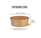 Set Bowl Kraft + Tapa 1300 ml (Precio más Iva) - thumbnail 1