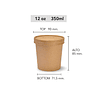 Set Pote Sopa Kraft  + Tapa Kraft  350 ml o 12 oz (Precios más Iva)