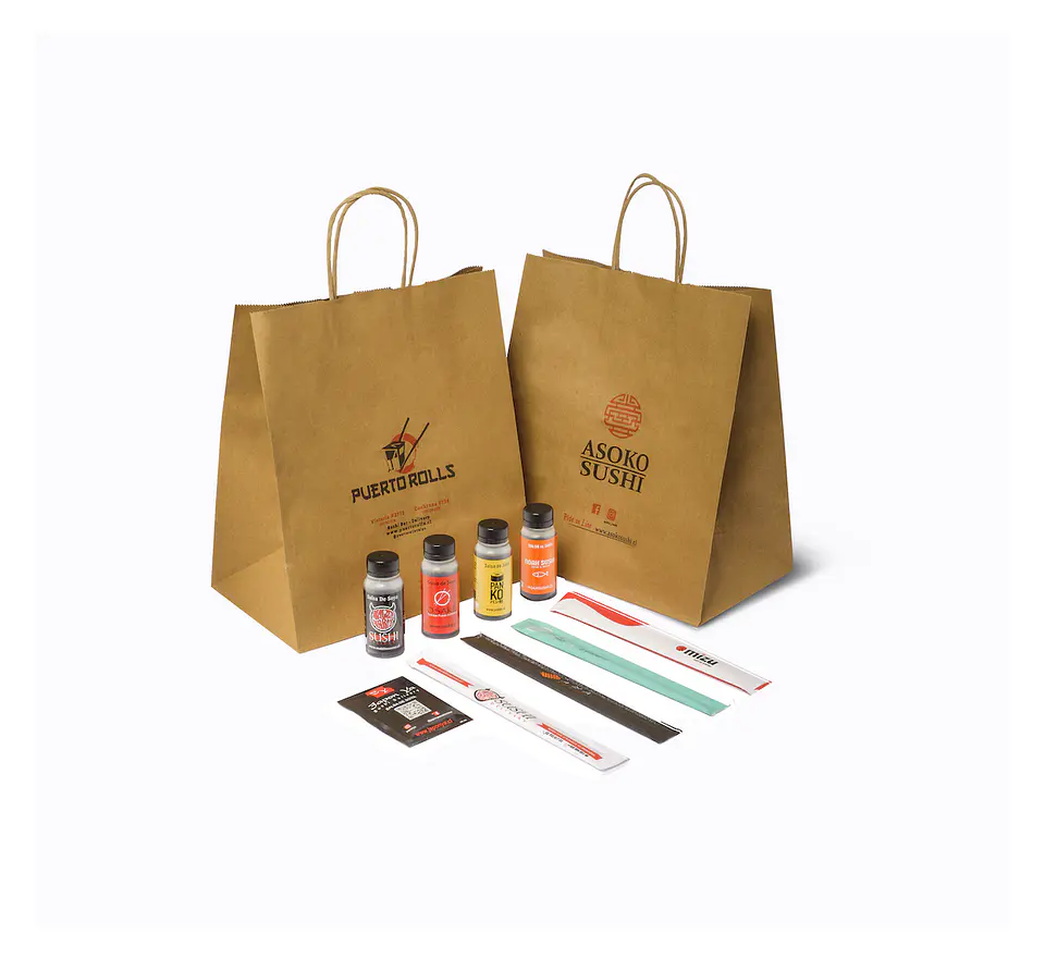 Bolsa Kraft Personalizada, con logo o marca propia  250 Unidades x Caja- (Precio más IVA) 1