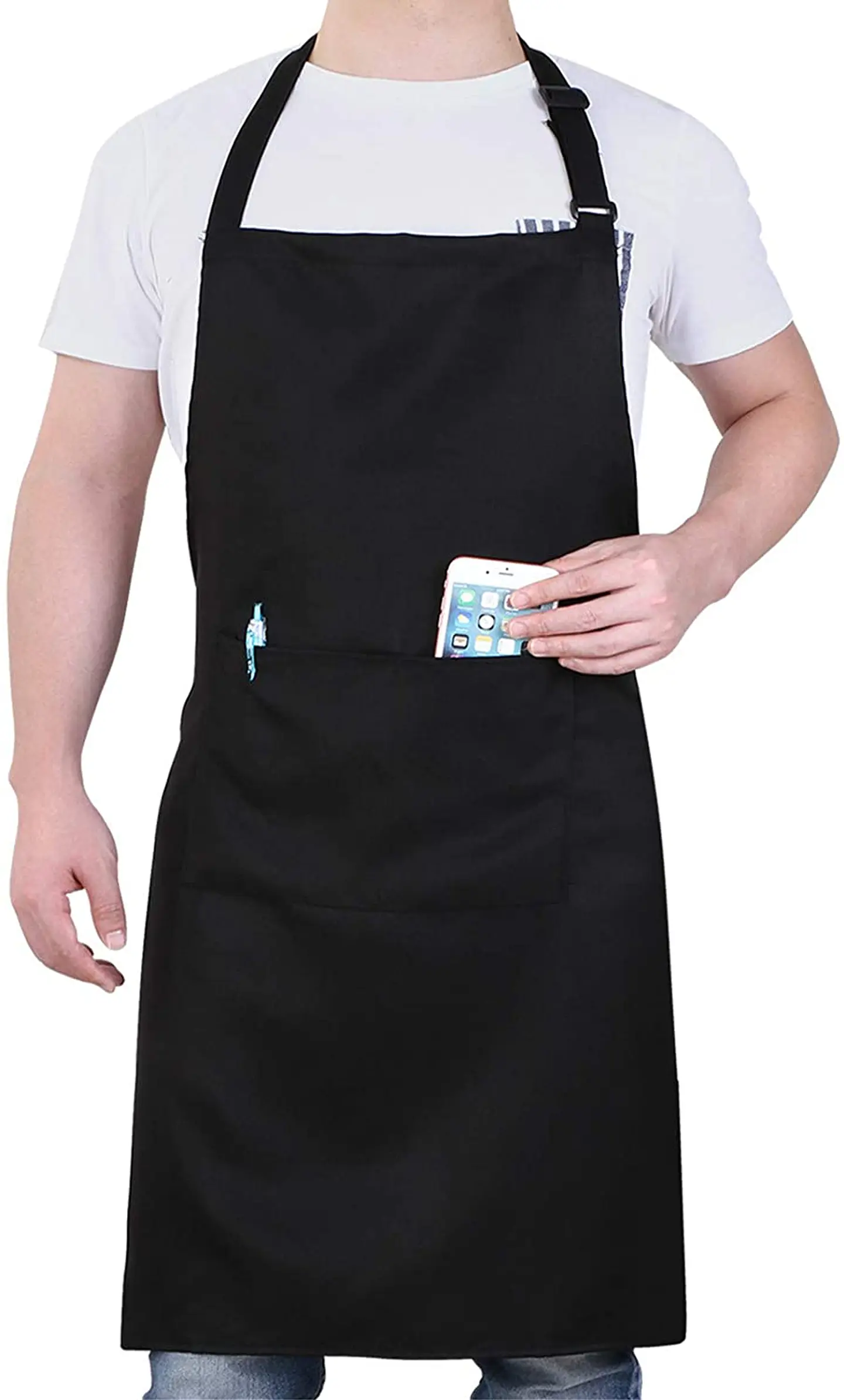 Pechera Delantal Negro Cocina Gastronomia Unisex (Precio más IVA) 4