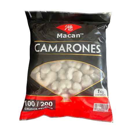 Camarón 100/200 Crudo  (Mas IVA)