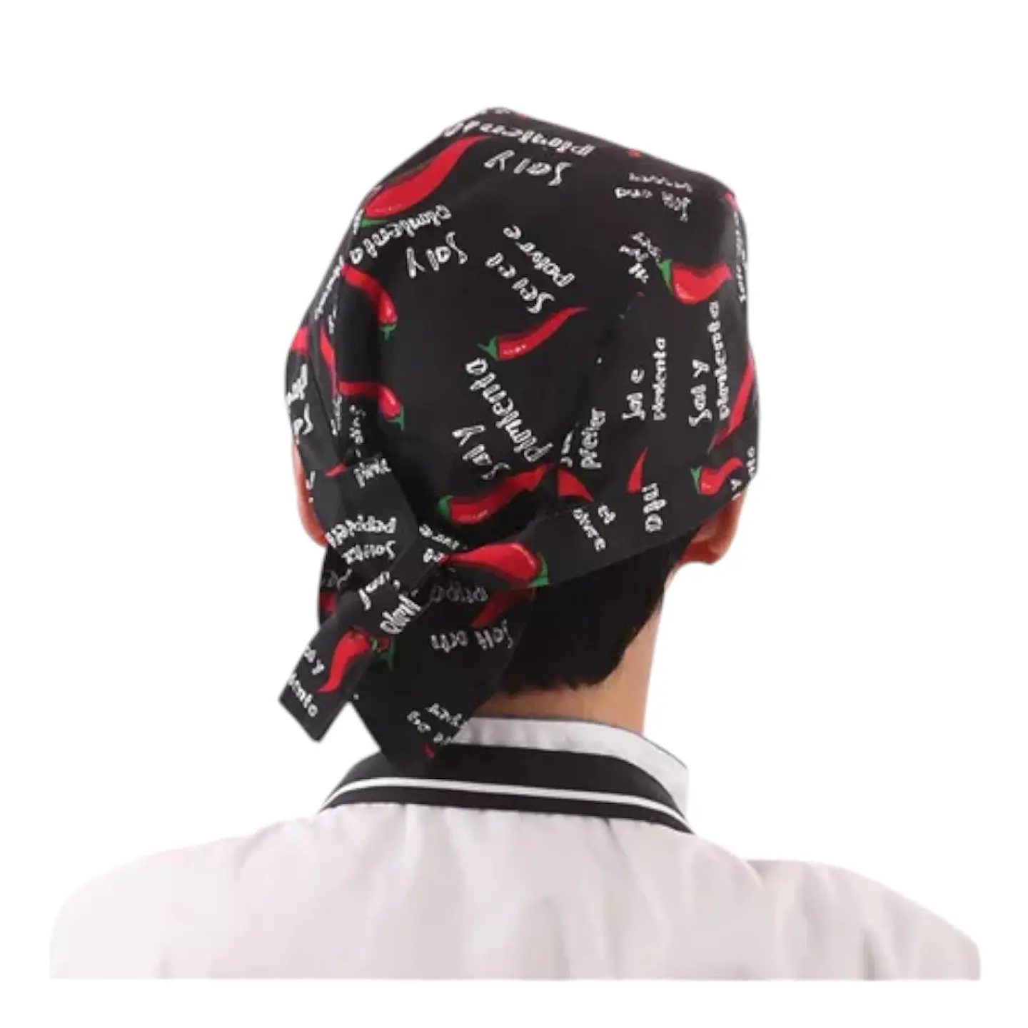 Gorro o Bandana De Cocina Negro Ajíes (Precio más IVA) 3