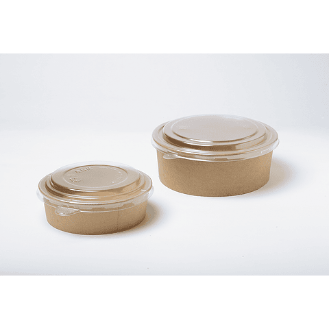 Set Bowl Kraft + Tapa 1300 ml (Precio más Iva)