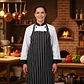 Pechera O Delantal Cocina Negro Listado (Precio más IVA) - Miniatura 2