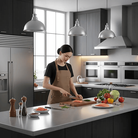 Pechera Clasica Gourmet Gastronomia Cocina Khaki (PRECIOS MAS IVA)