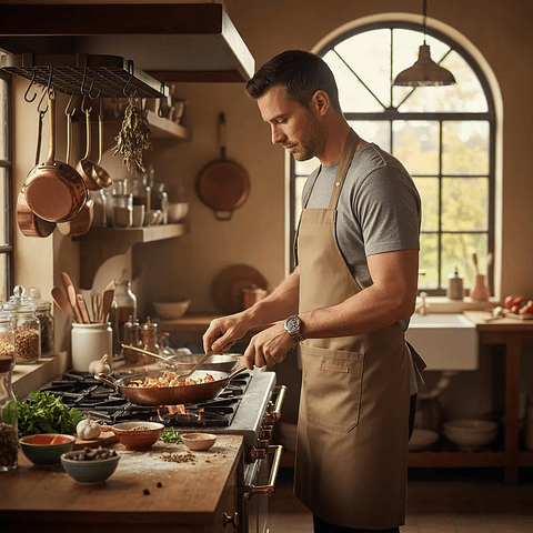 Pechera Clasica Gourmet Gastronomia Cocina Khaki (PRECIOS MAS IVA)