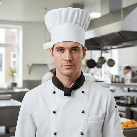Gorro De Chef O Cocina Blanco Tipo Champiñon (PRECIOS MAS IVA)