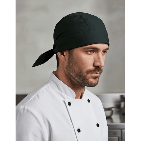 Gorro O Bandana De Cocina Negro Chef (PRECIOS MAS IVA)