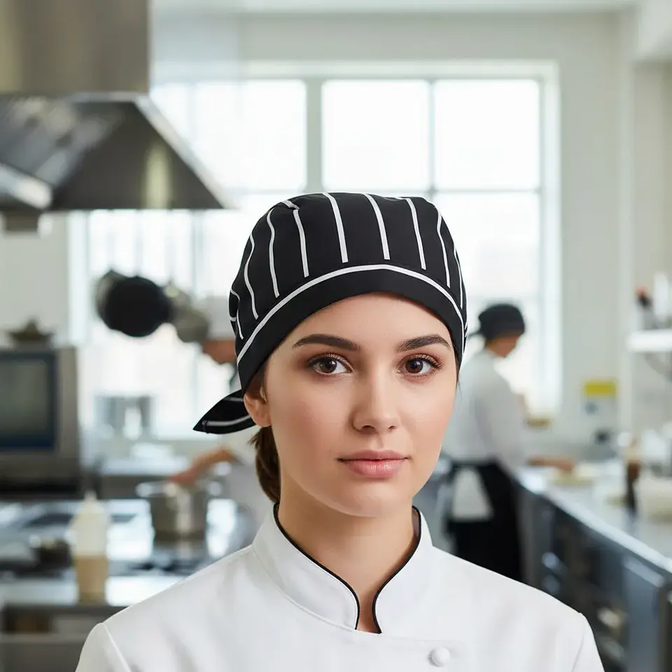 Gorro o Bandana De Cocina Listada Chef (Precio más IVA) 2