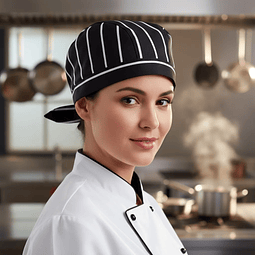 Gorro O Bandana De Cocina Listada Chef (PRECIOS MAS IVA)