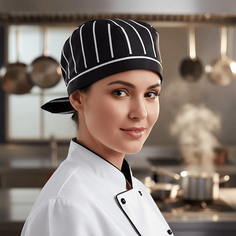 Gorro O Bandana De Cocina Listada Chef (PRECIOS MAS IVA)