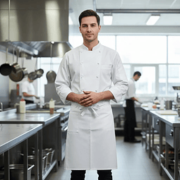 Mandil Clásico De Cocina O Salon Blanco (PRECIOS MAS IVA)